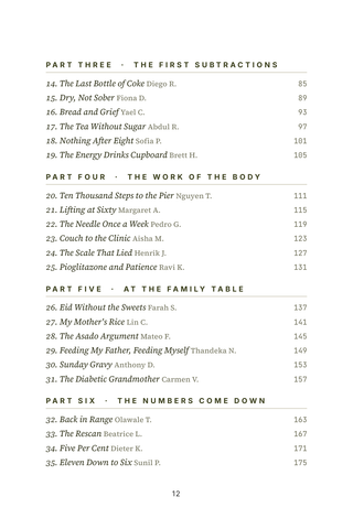 Contents page 2 of Fat Chance: the 50 Fatty Liver Disease (NAFLD) stories in this volume