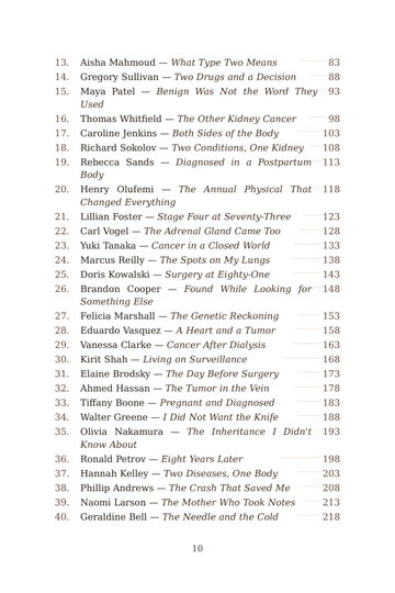 Sample page 2 from Filtered Through Fire: Kidney Cancer Stories