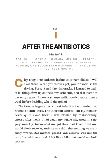 Sample page 3 from First Milk: Bovine Colostrum Supplement Stories
