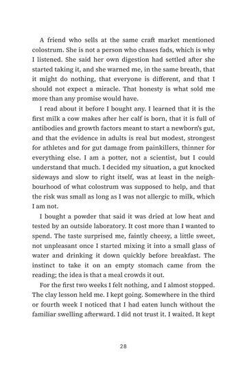 Sample page 4 from First Milk: Bovine Colostrum Supplement Stories