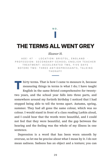 Sample page 3 from Five Days: Accelerated TMS Depression Stories