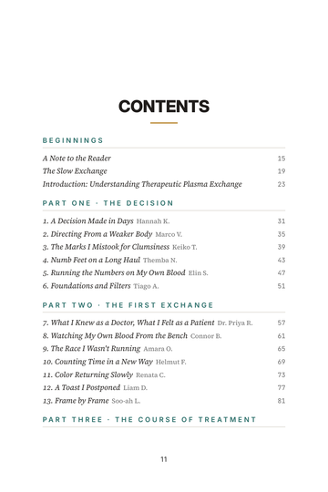 Sample page 1 from Fresh Start: Plasma Exchange Longevity Stories