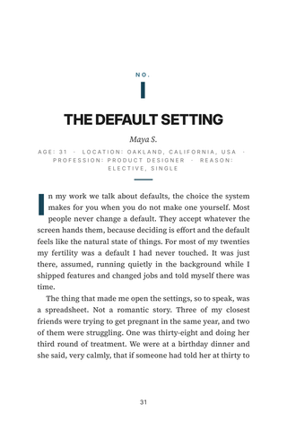 Sample page 1 from Frozen in Time — a first-person Egg Freezing story