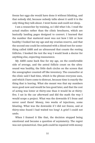 Sample page 2 from Frozen in Time — a first-person Egg Freezing story