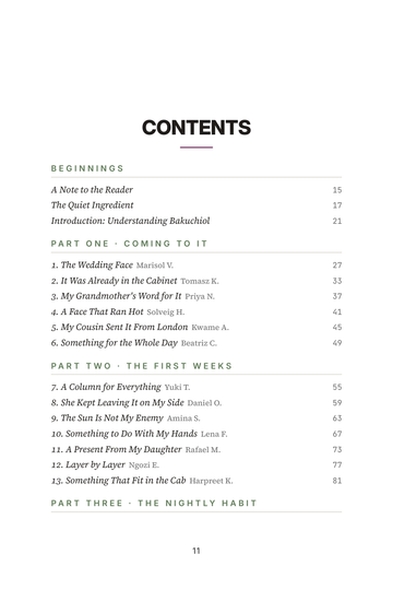 Sample page 1 from Gentle Renewal: Bakuchiol Skincare Stories