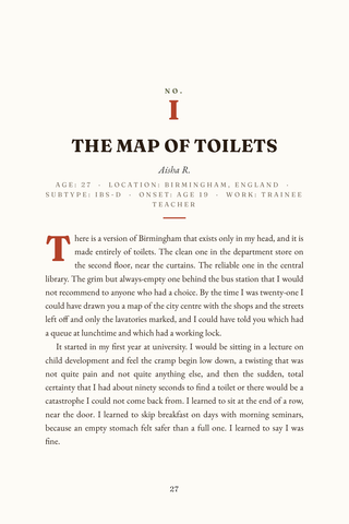 Sample page 1 from Gut Instinct — a first-person Irritable Bowel Syndrome (IBS) story