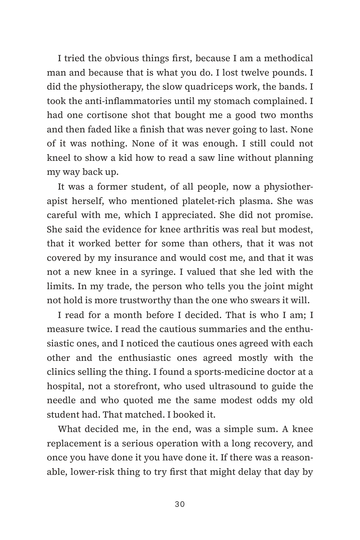 Sample page 4 from Healing the Joint: Regenerative Orthopedic Stories