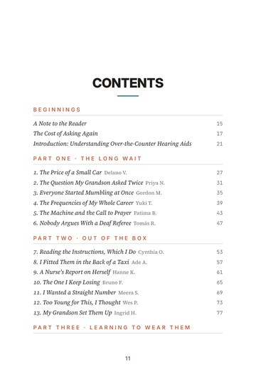 Sample page 1 from Hearing Without the Gatekeepers: OTC Hearing Aid Stories