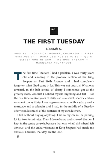 Sample page 1 from Higher Ground: Cannabis Dependency Recovery Stories