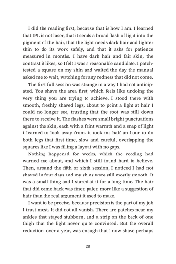 Sample page 4 from Home Zap: At-Home IPL Hair Removal Stories