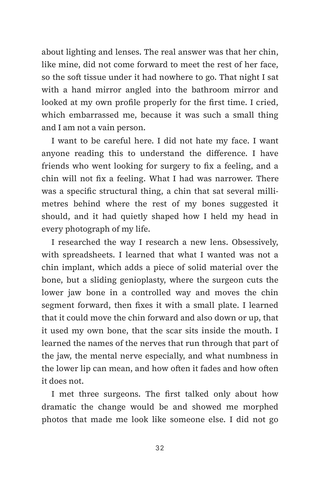 Sample page 2 from Jaw Dropping — a first-person Jawline Surgery / Contouring story