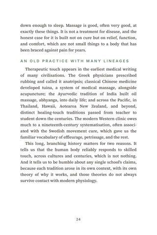 Sample page 1 from Kneaded Relief — a first-person Massage Therapy story