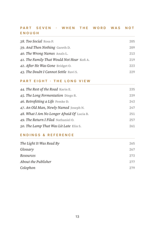 Contents page 3 of Late Discovery: the 50 Adult Autism Diagnosis stories in this volume