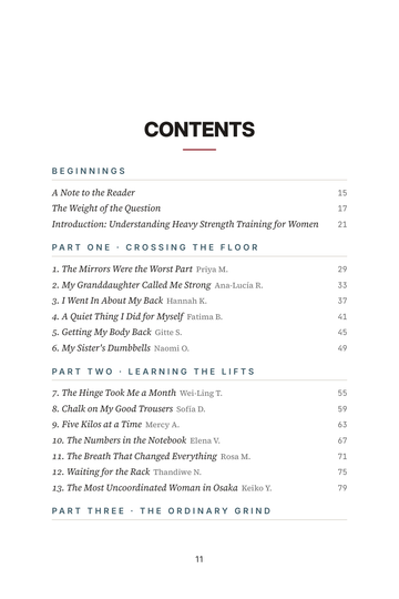 Sample page 1 from Lifting Heavy: Women's Strength Training Stories