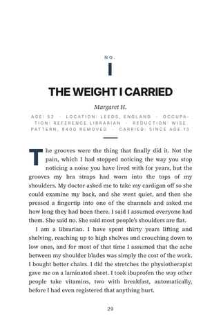 Sample page 1 from Lighter Load — a first-person Breast Reduction story