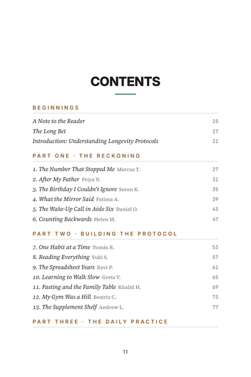 Sample page 1 from Live Longer: Longevity Protocol Testimonials