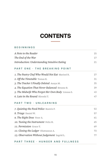Sample page 1 from Making Peace with Food: Intuitive Eating Stories