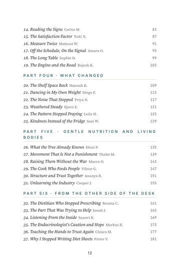 Sample page 2 from Making Peace with Food: Intuitive Eating Stories