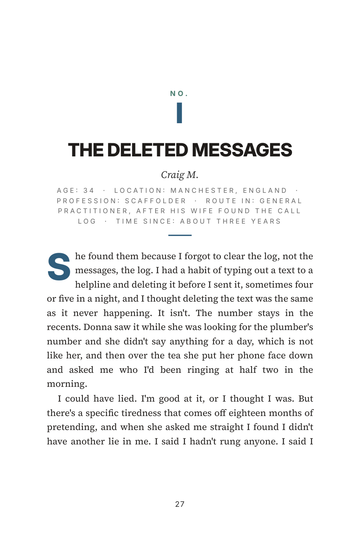 Sample page 3 from Man Enough to Ask: Men's Mental Health Stories