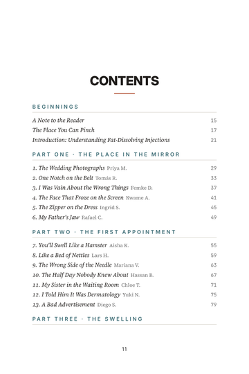 Sample page 1 from Melting the Pocket: Fat-Dissolving Injection Stories