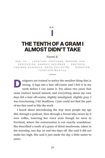 Sample page 4 from Micro Miracles: Psilocybin Microdosing Stories