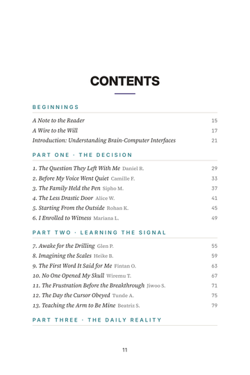 Sample page 1 from Mind Connected: Brain-Computer Interface (BCI) Experience Stories