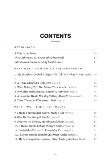 Sample page 1 from Mind Mushroom: Lion's Mane Experience Stories