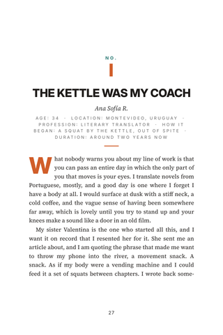 Sample page 1 from Movement in Minutes — a first-person Exercise Snacking story