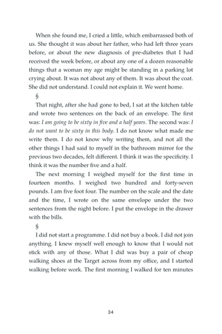Sample page 2 from Never Too Late — a first-person Weight Loss After 50 story