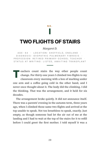 Sample page 1 from New Breath — a first-person Lung Transplant story