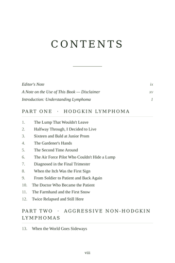 Sample page 1 from Nodes of Hope: Lymphoma Recovery Stories