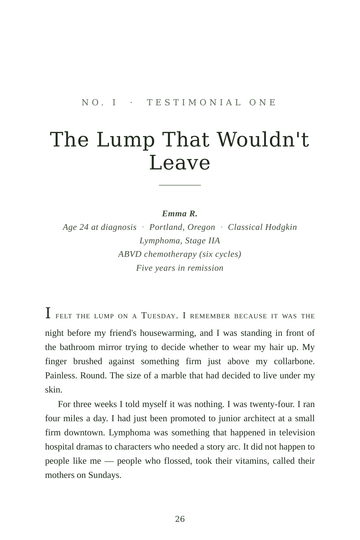 Sample page 4 from Nodes of Hope: Lymphoma Recovery Stories