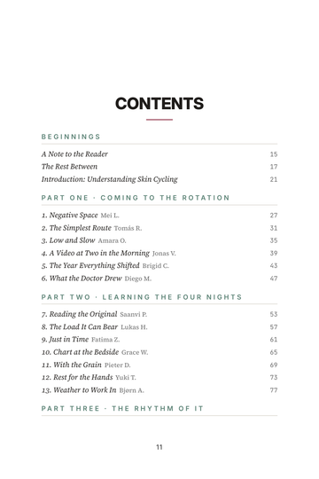 Sample page 1 from On Rotation: Skin Cycling Routine Stories