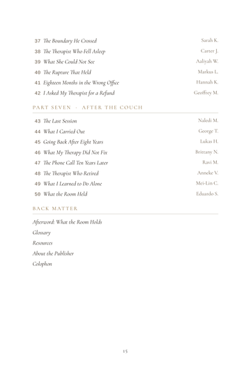 Sample page 3 from On the Couch: Therapy Success Stories