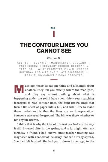 Sample page 3 from One Blood Draw: Multi-Cancer Early Detection Stories