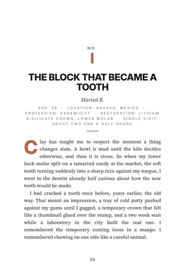 Sample page 3 from One Visit: Same-Day Dental Crown Stories
