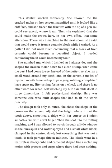 Sample page 4 from One Visit: Same-Day Dental Crown Stories