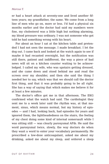 Sample page 4 from Out of Rhythm: Living with AFib