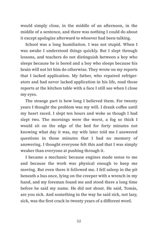 Sample page 2 from Oversleeping — a first-person Hypersomnia story