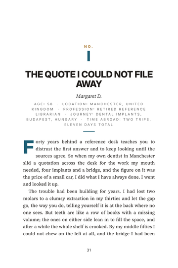Sample page 4 from Passport to Health: Medical Tourism Testimonials