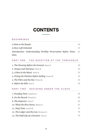 Sample page 1 from Planning Ahead: Fertility Preservation Stories