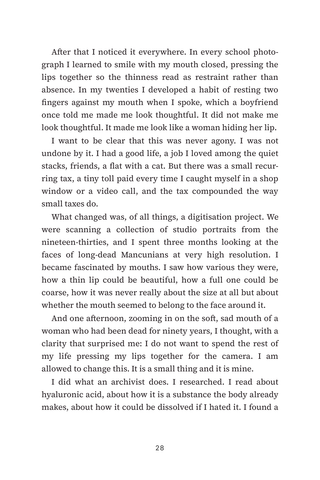 Sample page 2 from Plump Perfection — a first-person Lip Filler story