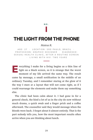 Sample page 1 from Positive Living — a first-person HIV Management story
