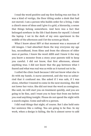Sample page 2 from Positive Living — a first-person HIV Management story