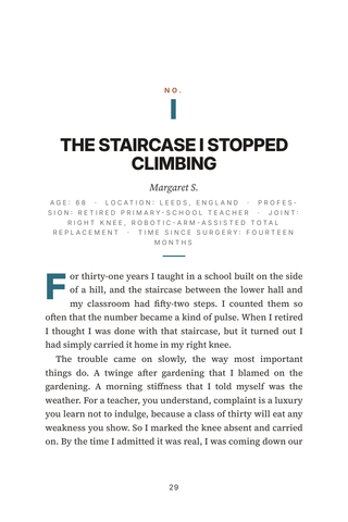 Sample page 1 from Precision Fit — a first-person Robotic Joint Replacement story