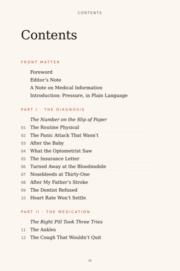 Sample page 1 from Pressure Points: Real Stories of Taming Hypertension