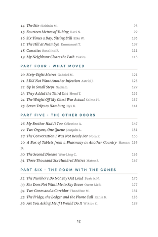 Contents page 2 of Pressure in the Lungs: the 50 Pulmonary Hypertension stories in this volume