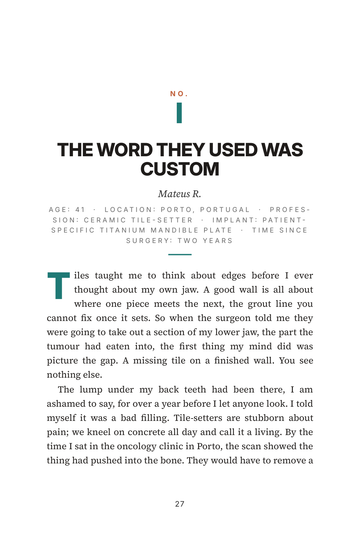 Sample page 4 from Printed for Purpose: 3D Medical Implant Stories