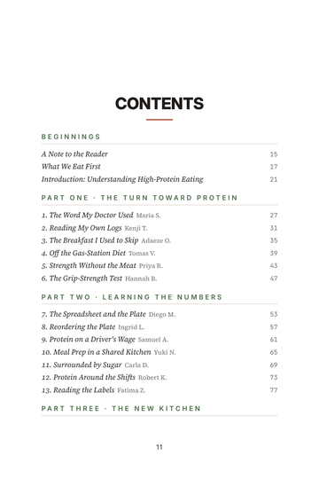 Sample page 1 from Protein First: High-Protein Diet Stories