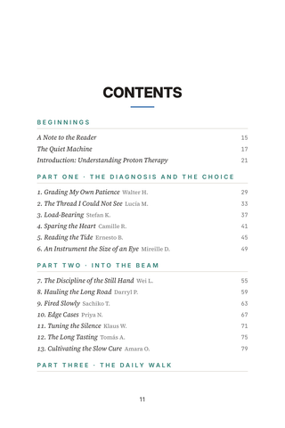 Contents page 1 of Proton Power: the 50 Miscellaneous & Emerging stories in this volume